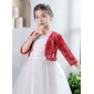 Pearl Lace 3/4 Sleeve First Communion Flower Girl Wraps 