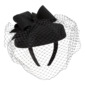 Women's Elegant Winter Bow Veil Wool Wedding Kentucky Derby Fascinators With Headband 