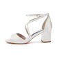 Women's Wedding Sandals Chunky Heel Wedding Shoes Open Toe Wedding Shoes
