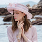 Women's Wide Brim Faux Feather Sinamay Wedding Kentucky Derby Church Hats 
