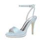 Women's Wedding Shoes Satin High Heel Platform Open Toe Wedding Sandals Bridal Shoes Bridesmaid Shoes Pearl Elegant Wedding Party Shoes 