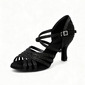 Women's Latin Shoes Rhinestone High Heel Satin Indoor Dance Shoes 