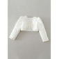 Pearl Lace Long Sleeves First Communion Flower Girl Wraps 