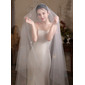 Pearl Butterfly Cut Edge Single Tier Bridal Cathedral Length 118" Wedding Veils 