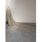 Sequin Cut Edge Single Tier Bridal Cathedral Length 118" Wedding Veils 