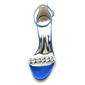 Women's Wedding Shoes Satin Block Heel Open Toe Wedding Sandals Bridal Shoes Rhinestone Elegant Wedding Prom Cocktail Shoes 