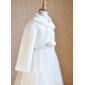 Schleife Webpelz Lange Ärmel Blumenmädchen Bolero & Stola 