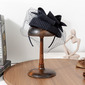 Women's Elegant Winter Bow Veil Wool Wedding Kentucky Derby Fascinators With Headband 