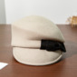 Women's Simple Winter Bow Wool Wedding Tea Party Beret Hats 